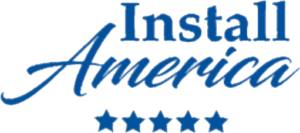 install america logo with stars
